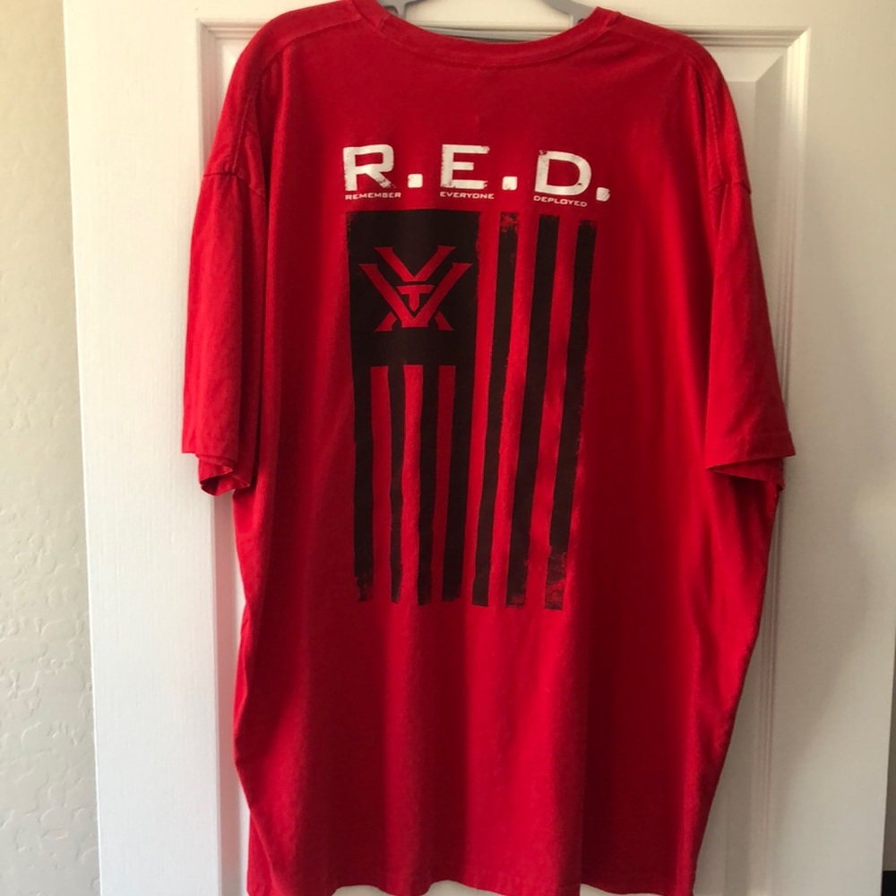 Vortex 3X Men's Red Graphic T-Shirt